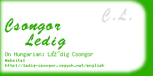 csongor ledig business card